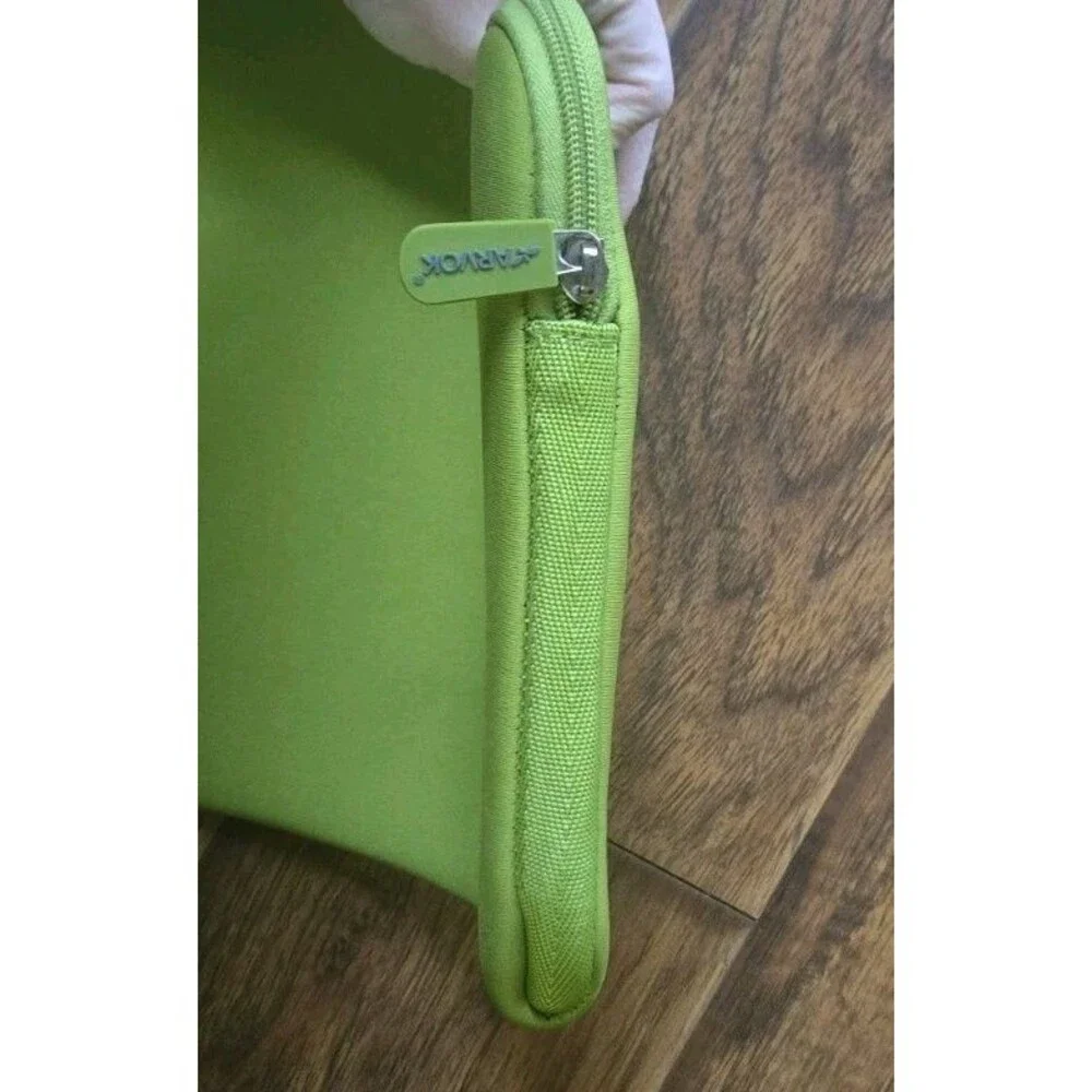 Arvok Multi Size 11 11.6 12 Inch Laptop Sleeve Pocket Case Lime Green Full Zip